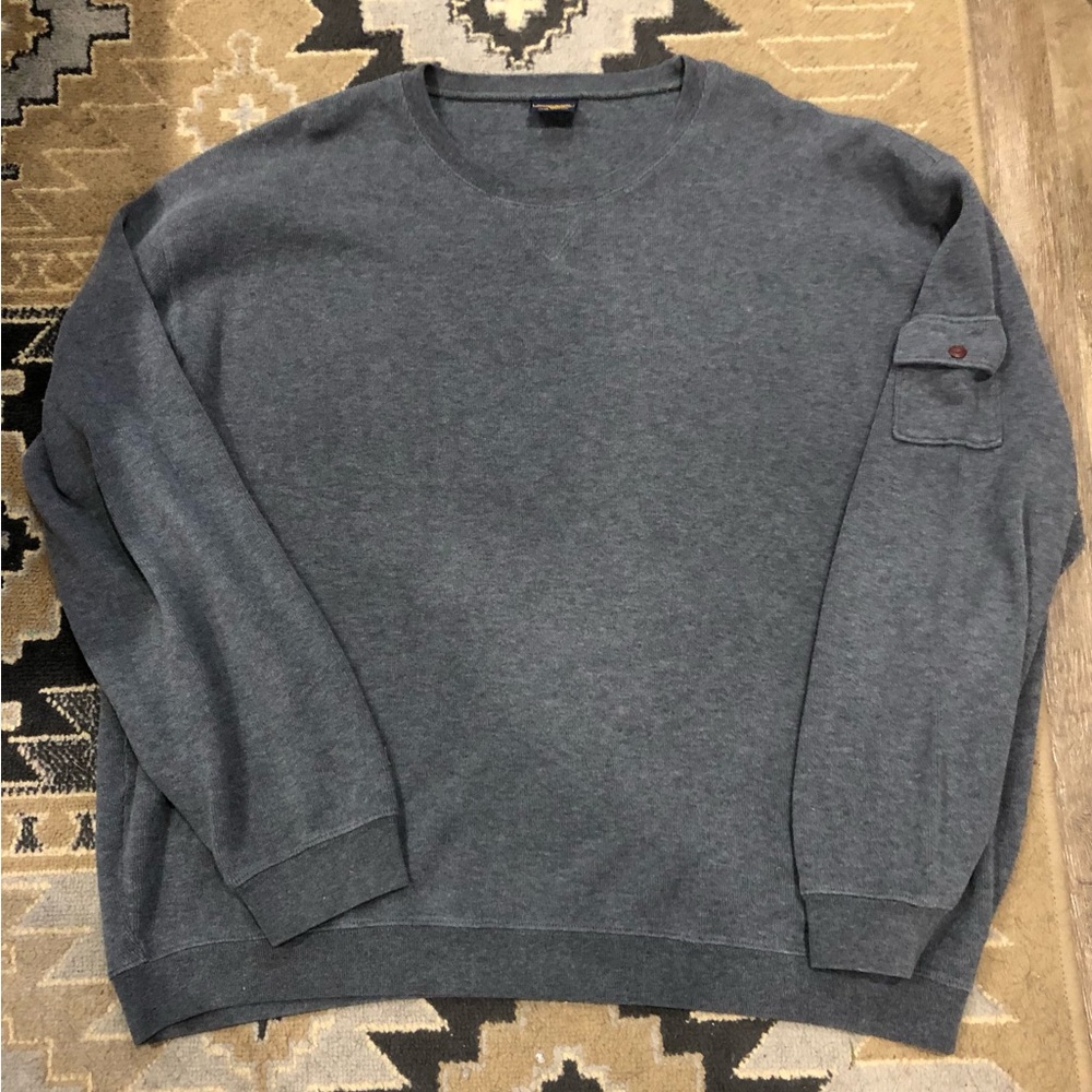 COPY - Woolrich Men’s 2XL Charcoal Heather 100% Cotton Long Sleeve Sweater EUC
